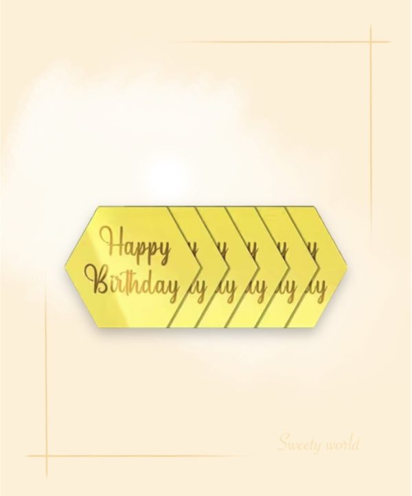 Happy birthday tortadísz hatszög arany